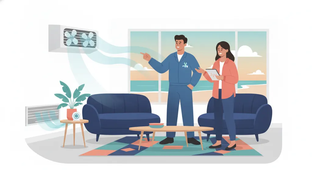 Indoor air quality services assessment with a Florida HVAC technician