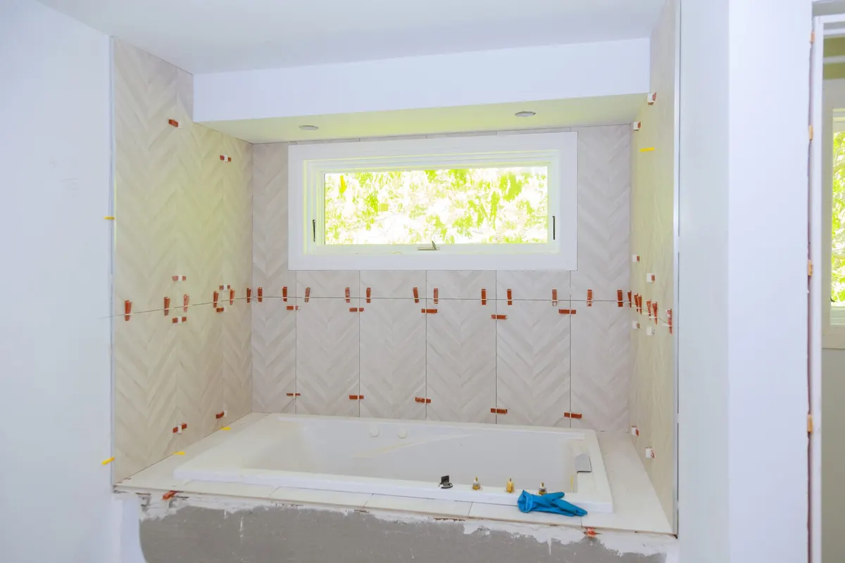 Newly installed shower