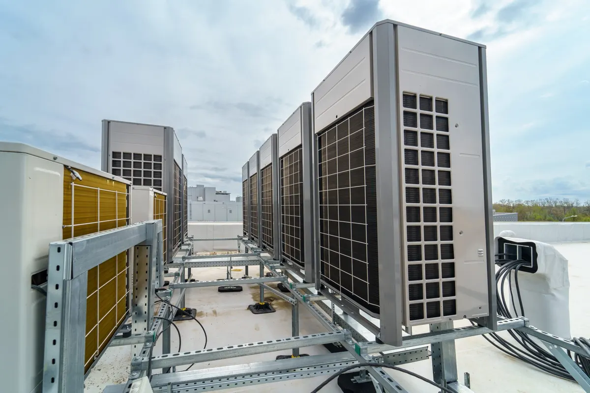 Miranda commercial HVAC technician on site