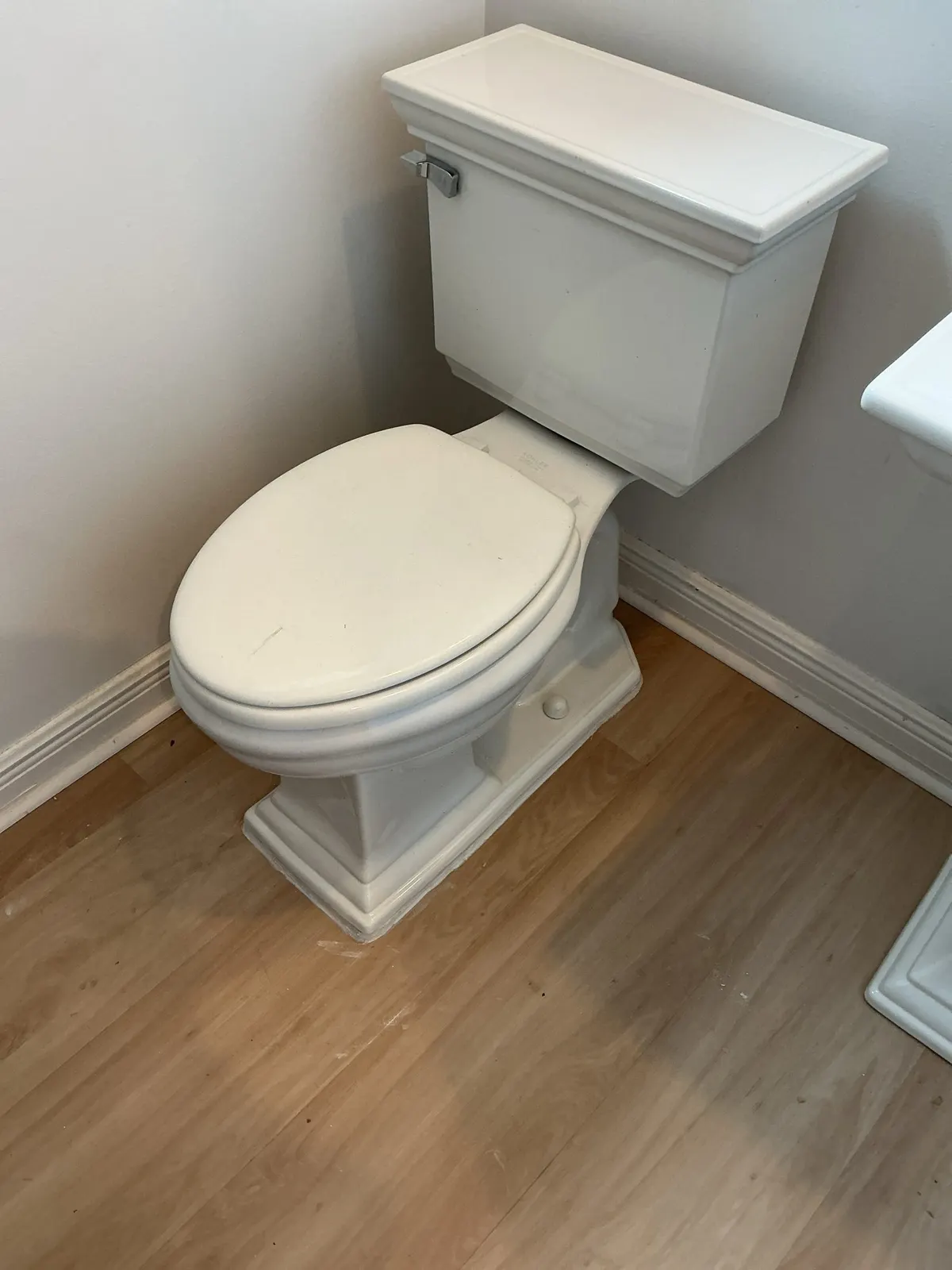 Newly serviced toilet